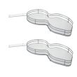 Kit 2 plateaux fond mélaminé blanc avec axe pour meuble porte 450 SIGE SPA 370+DTE photo du produit