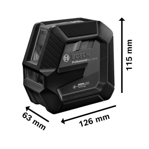 Laser vert 2 lignes 4x1,5V GLL 2-15 G avec trépied BT 150 en boîte carton - BOSCH - 0601063W01 pas cher Secondaire 1 L