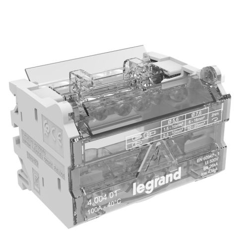 Répartiteur modulaire à barreaux étagés XL³ IK05 bipolaire 100A 6 départs 4 modules nouveau modèle - LEGRAND - 400401 pas cher Principale L