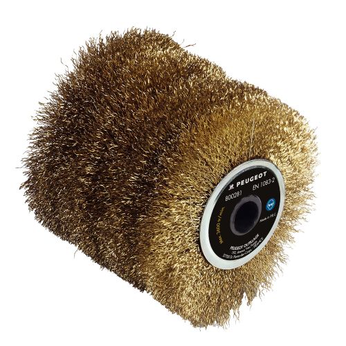 Brosse en acier laitonnée D 80 mm PEUGEOT OUTILLAGE 800281 photo du produit