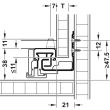 Paire de coulisses sous tiroir 400mm amortisseur avec 2 attaches - HAFELE - 433.03.653 pas cher Secondaire 1 S