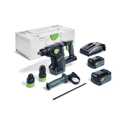 Perforateur burineur SDS-Plus 18 V KHC 18 5,0 EBI-Plus + 2 batteries 5 Ah + chargeur + coffret Systainer FESTOOL 577448 photo du produit