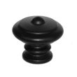 Bouton rustique de diamètre 30mm finition fer noir - CADAP - 9630/10V pas cher