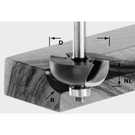 Fraise à gorge creuse Festool HW S8 D25,5/R6,35 KL - 491018 pas cher Principale M