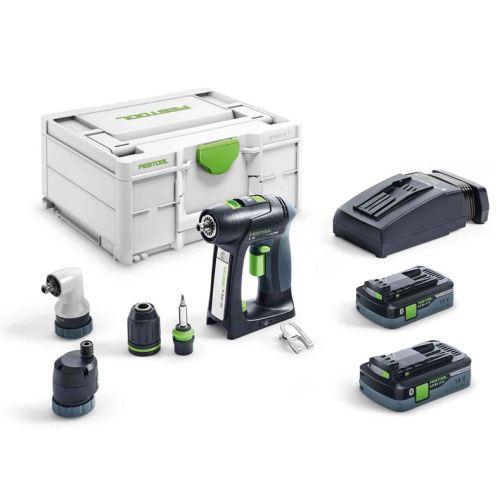 Perceuse-visseuse sans fil Festool C 18 HPC 4,0 I-Set 18 V + 2 batteries 4 Ah + chargeur + coffret photo du produit