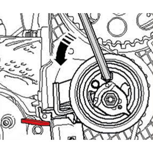 Outil de blocage du tendeur L 55 mm pour VAG KS TOOLS 400.9019 photo du produit Secondaire 1 L