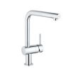 Mitigeur d'évier MINTA bec haut L à douchette extractible GROHE 32168000 photo du produit