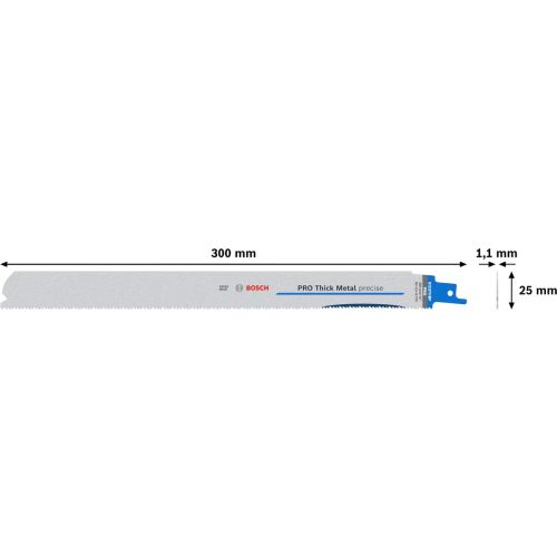 Lot de 5 lames de scie sabre Pro précision métal S1237HBF bi-métal 300 mm BOSCH 2608659000 photo du produit Secondaire 1 L