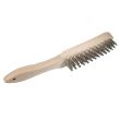 Brosse à mains manche bois 4 rangs Inox 295 mm DRONCO 0001151334 photo du produit