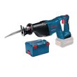 Scie sabre 18V GSA 18V-LI Professional (sans batterie ni chargeur) + coffret L-BOXX - BOSCH - 060164J007 pas cher