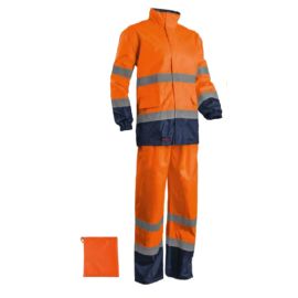 Ensemble de pluie haute visibilité HI-WAY orange fluo/marine TL - COVERGUARD - 7HWROL pas cher Principale M