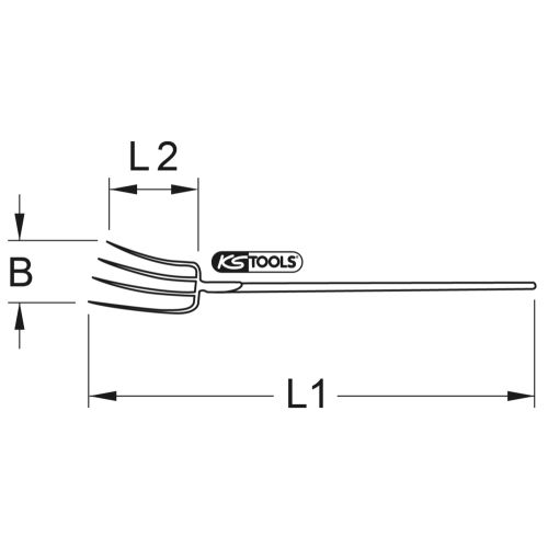 Fourche BRONZEPLUS droite 1000 mm KS TOOLS 963.9646 photo du produit Secondaire 1 L