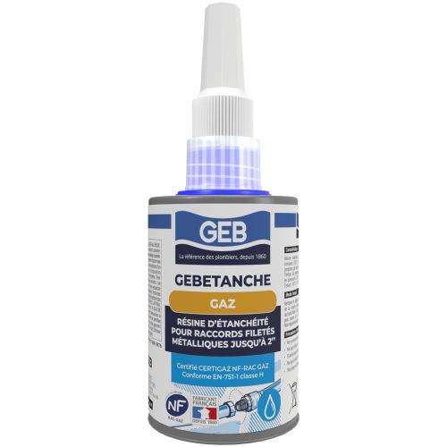 Résine d'étanchéité anaérobie GEBETANCHE GAZ flacon 75 ml GEB 114609 photo du produit Principale L