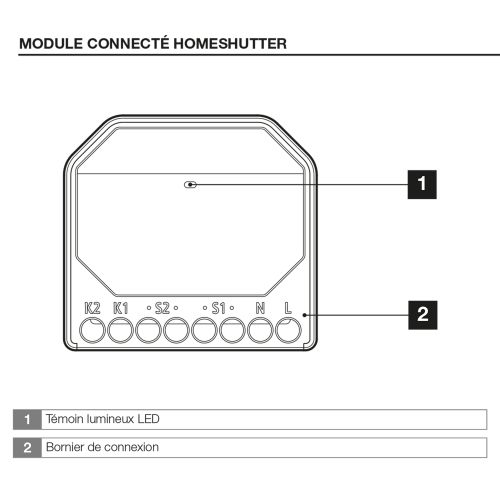 Module de contrôle pour volets roulants filaires wifi HomeShutter - AVIDSEN - 127046 pas cher Secondaire 4 L