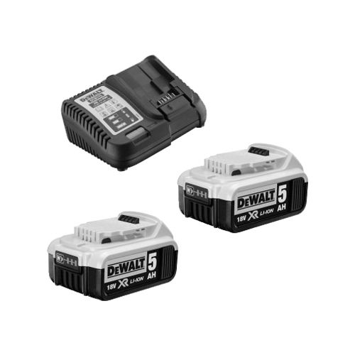 Pack 2 batteries 18V XR 5Ah + chargeur multi-voltages DCB115 - DEWALT - PACKBAT5 pas cher