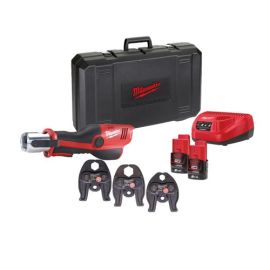 Sertisseuse hydraulique 12V Milwaukee M12 HPT-202C V-SET + 2 batteries 2Ah + chargeur + coffret - 4933443100 photo du produit Principale M