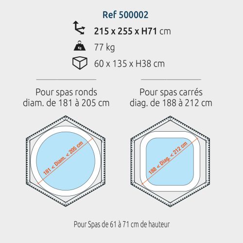 Décoration et protection de Spas gonflables 181 à 205cm - DECORSPA - 500002 pas cher Secondaire 3 L