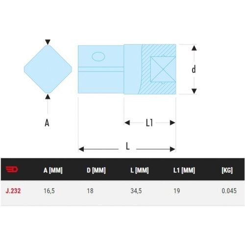 Augmentateur F3/8'' à M1/2'' Facom - J.232 photo du produit Secondaire 1 L