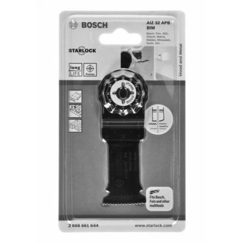 Lame plongeante de scie oscillante Starlock AIZ 32 APB Wood and Metal 50mm - BOSCH - 2608661644 pas cher Secondaire 4 L
