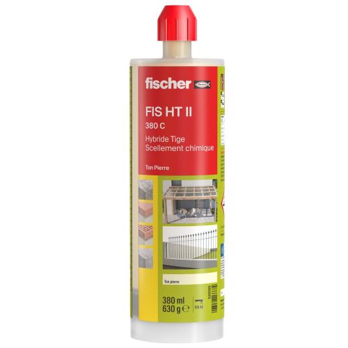 R&eacute;sine hybride pour tiges filet&eacute;es FIS HT II 380 C ton pierre cartouche 380ml - FISCHER - 520109 pas cher