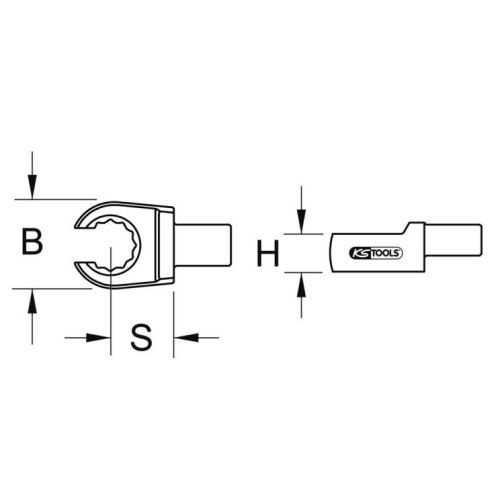 Fourche d'emmanchement 12 pans 9 x 12 mm 11 mm KS TOOLS 516.2511 photo du produit Secondaire 1 L