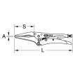 Pince-&eacute;tau &agrave; bec long 0 - 35 mm KS TOOLS 115.1034 photo du produit Secondaire 2 S