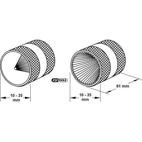 Ebavureur inox 10 - 35 mm KS TOOLS 105.3001 photo du produit Secondaire 2 L