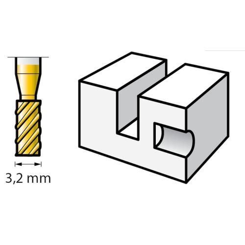 Fraise à graver de forme cylindrique de diamètre 3,2mm DREMEL MAX 26150194DM photo du produit