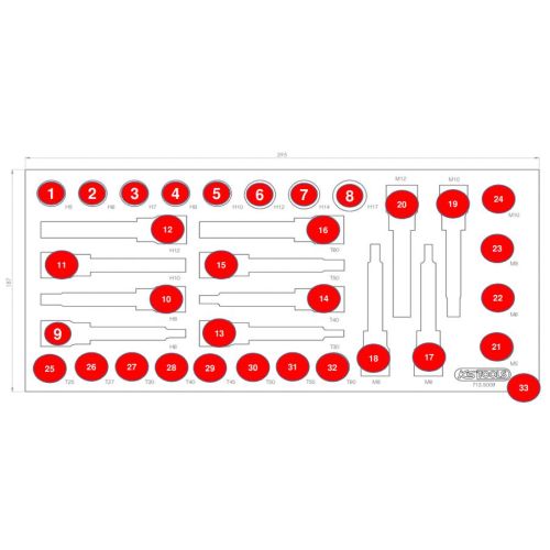 Module de douilles tournevis ULTIMATE 1/2 '' 32 pièces KS TOOLS 713.5009 photo du produit Secondaire 1 L
