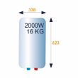 Chauffe-eau électrique PETITES CAPACITÉS étroit sur évier 30L - ATLANTIC - 321104 pas cher Secondaire 2 S