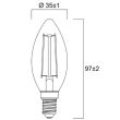 Lampe TOLEDO Retro Flamme 827 2700K 470lm 4,5W - SYLVANIA - 29344 pas cher