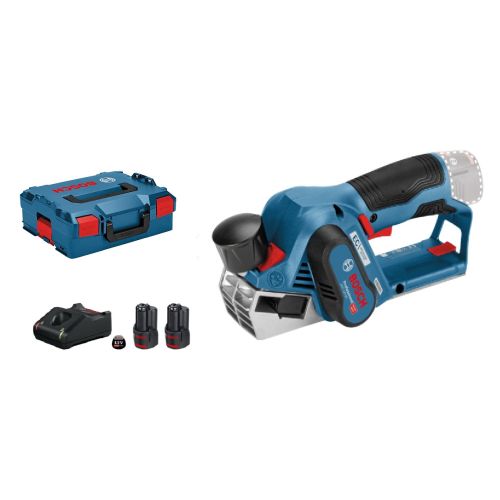 Rabots 12 V GHO 12V-20 + 2 batteries 3 Ah + chargeur + coffret L-BOXX BOSCH 06015A7001 photo du produit