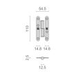 Paumelles à bois inox droit 110x55 mm - HERACLES - Q-PAB11055-D pas cher Secondaire 1 S