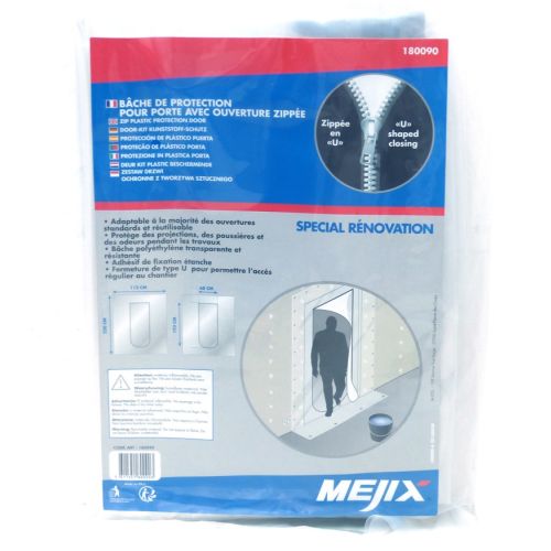Kit protection de porte 220 x 112 mm en U avec zip MEJIX 180090 photo du produit Secondaire 4 L