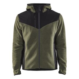 Veste tricotée avec Softshell vert foncé/noir T2XL - BLÅKLÄDER - 594025364199XXL pas cher Principale M