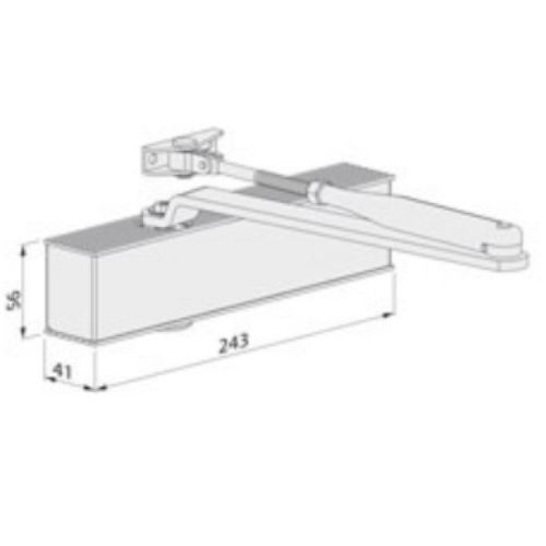 Ferme porte TS 50 F2-6 argent compas noir ECO 5030044534 photo du produit