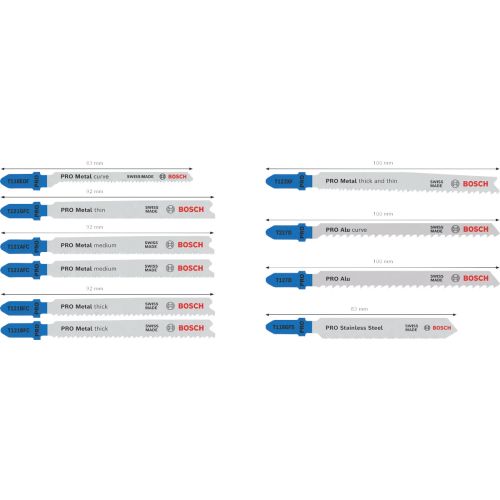 Coffret 10 lames scie sauteuse Pro métal inox aluminium - BOSCH - 2607011942 photo du produit Secondaire 1 L