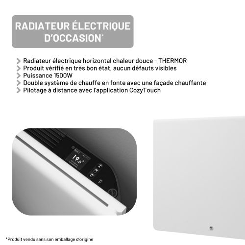 OCCASION Radiateur électrique EQUATEUR 4 horizontal 1500 W chaleur douce - THERMOR - 427235 pas cher Secondaire 2 L