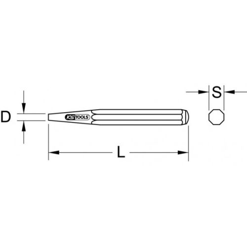 Chasse-clous chrome diamètre 3 mm KS TOOLS 156.0131 photo du produit Secondaire 1 L