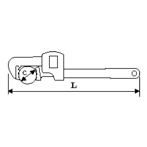 Clé serre-tube type ''Stillson'' 14'' SAM OUTILLAGE 632-14 photo du produit Secondaire 1 L