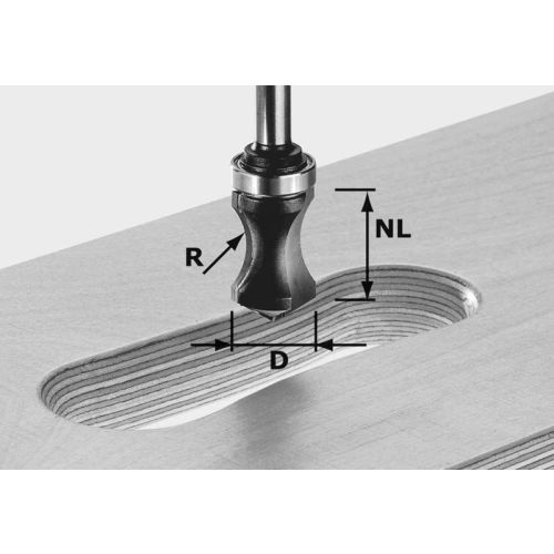 Fraise pour poignée moulurée HW S8 R16/NL32 - FESTOOL - 491033 pas cher Principale L