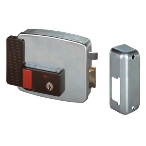 Electro-serrure double entr&eacute;e &agrave; cl&eacute; axe 60mm poussant cylindre 50mm droite - CISA - 11931 61 3 pas cher