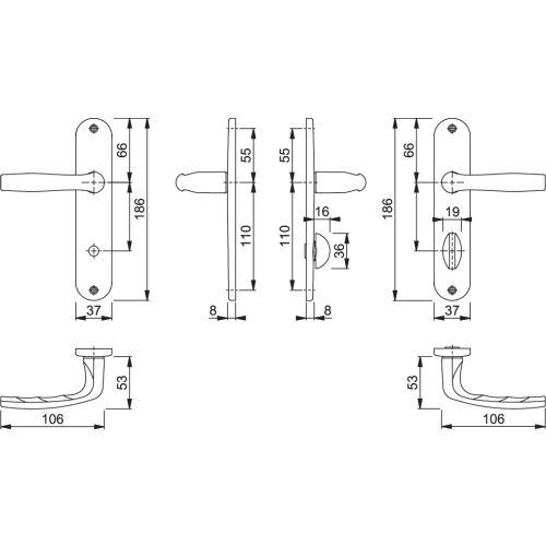 Ensemble sur plaque PM diffusion Roissy condamnation F2 - HOPPE - 1957373 pas cher Secondaire 1 L