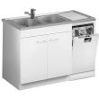 Meuble sous évier lave vaisselle 140 avec jambage - AQUARINE - 200161 pas cher