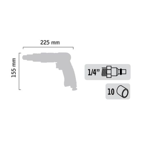 Visseuse pneumatique à réglage externe - GENERAL PNEUMATIQUE - GP2500 pas cher Secondaire 1 L