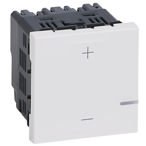Interrupteur variateur MOSAIC universel 2 fils sans neutre 125 W LED 2 modules blanc LEGRAND 078407A photo du produit Secondaire 2 L