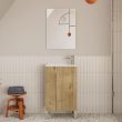 Meuble lave-mains RUBEN 50 x 33cm avec miroir - COSYNEO &ndash; IRISRUBENCHE pas cher