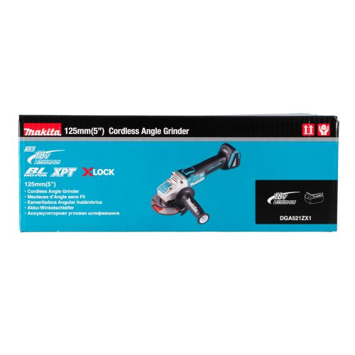 Meuleuse d'angle LXT 18 V X-LOCK D 125 mm + coffret MAKPAC (sans batterie ni chargeur) MAKITA DGA521ZX1 photo du produit Secondaire 9 L