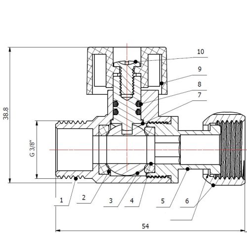 Boisseau sphérique droit 3/8 1/4 de tour - GARIS - B01-RWC-DTBS pas cher Secondaire 4 L