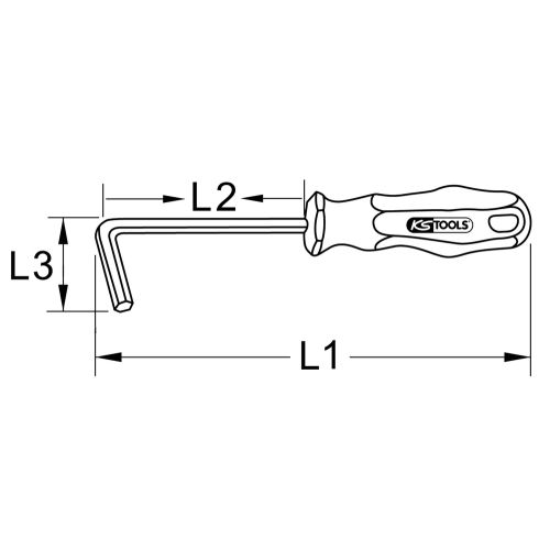 Tournevis BRONZEPLUS coudé 3 mm - 75 mm KS TOOLS 963.1505 photo du produit Secondaire 1 L